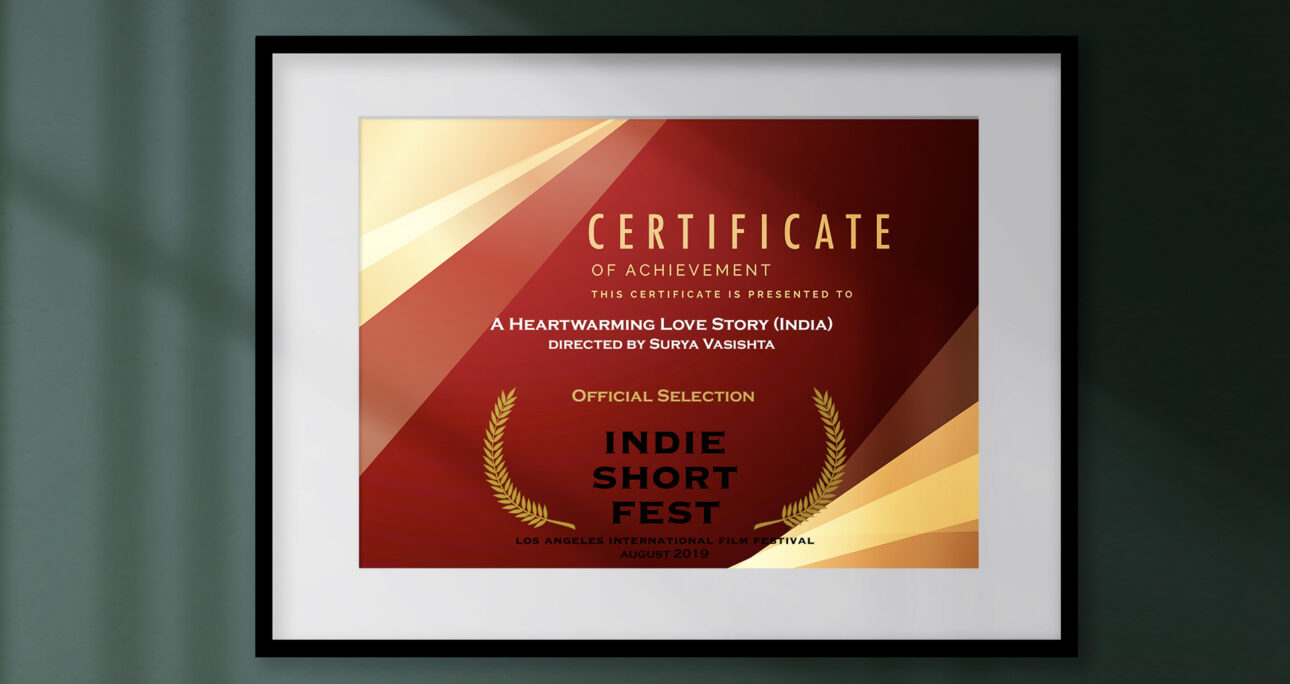 Astu’s A Heartwarming Love Story is a Selection at the Indie Short Film Festival, Los Angeles